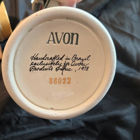 Vintage (1978) AVON Stoneware Beer Stein w/ Outdoorsman Relief & Pewter #86022 - Picture 3 of 11